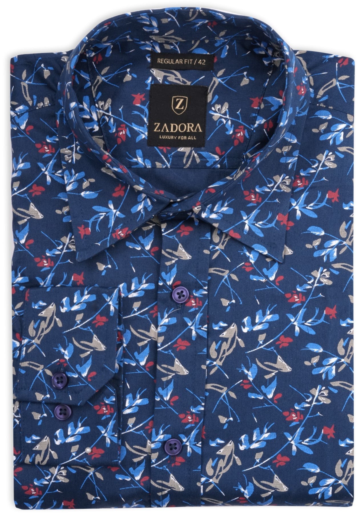 ZADORA Pack of 2 Men's Cotton Regular Fit Full Sleeves Stylish, Comfortable Casual & Formal Shirt