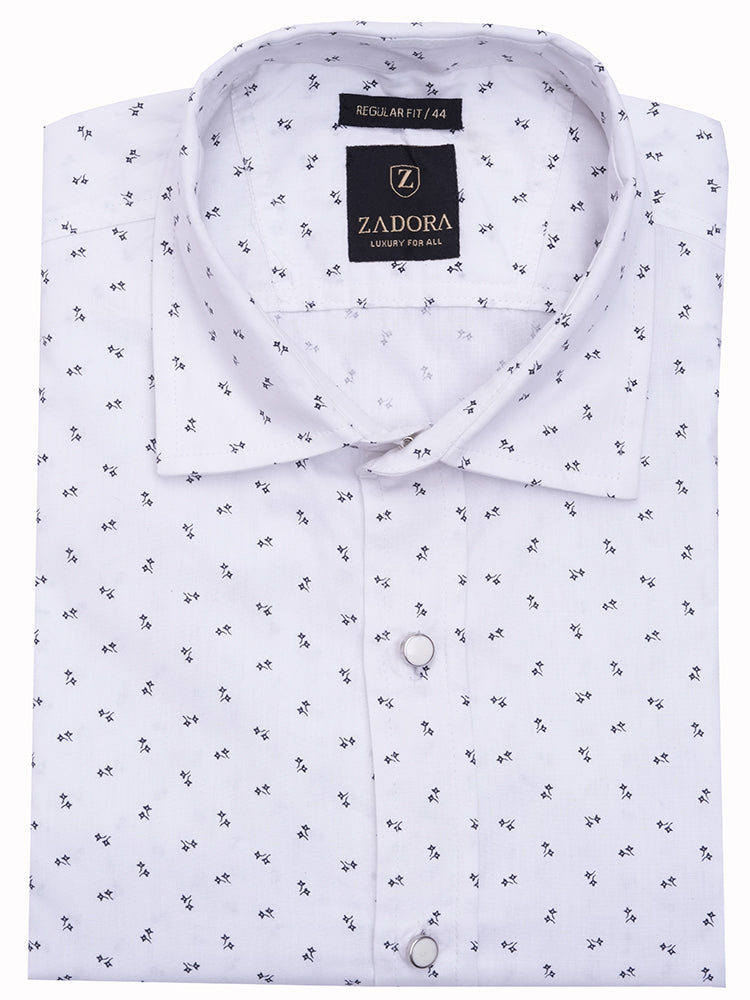 ZADORA Pack of 2 Men's Cotton Regular Fit Full Sleeves Stylish, Comfortable Casual & Formal Shirt