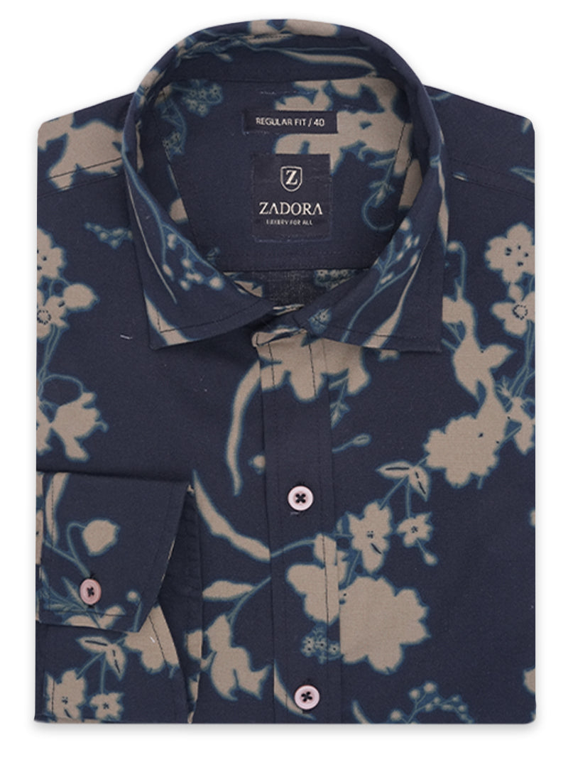 ZADORA Pack of 2 Men's Cotton Regular Fit Full Sleeves Stylish, Comfortable Casual & Formal Shirt