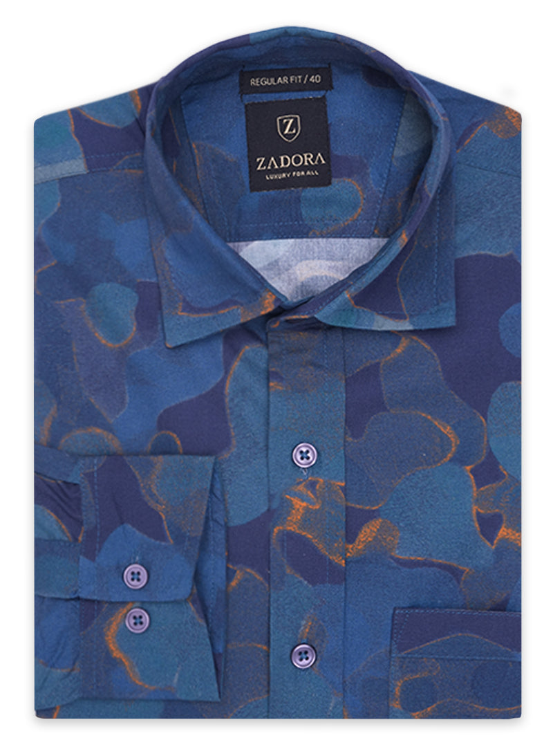 ZADORA Pack of 2 Men's Cotton Regular Fit Full Sleeves Stylish, Comfortable Casual & Formal Shirt