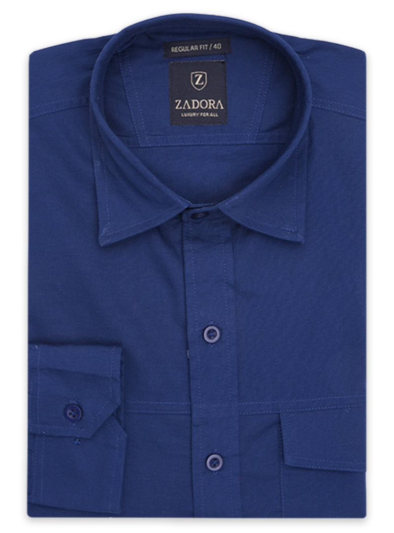 ZADORA Pack of 2 Men's Cotton Regular Fit Full Sleeves Stylish, Comfortable Casual & Formal Shirt