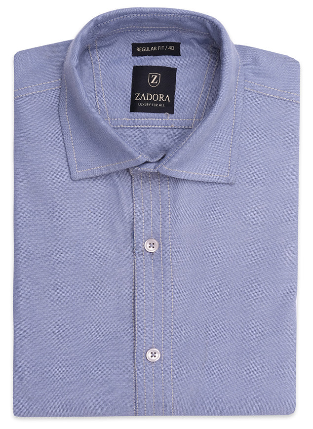 ZADORA Pack of 2 Men's Cotton Regular Fit Full Sleeves Stylish, Comfortable Casual & Formal Shirt