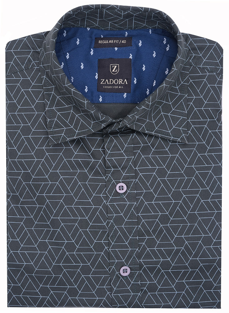 ZADORA Pack of 2 Men's Cotton Regular Fit Full Sleeves Stylish, Comfortable Casual & Formal Shirt