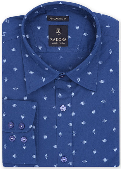 ZADORA Pack of 2 Men's Cotton Regular Fit Full Sleeves Stylish, Comfortable Casual & Formal Shirt