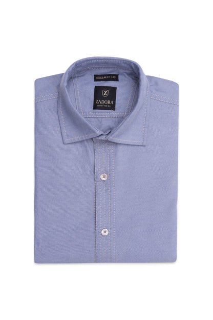 ZADORA Pack of 2 Men's Cotton Regular Fit Full Sleeves Stylish, Comfortable Casual & Formal Shirt